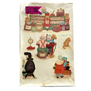 Vtg 1970s Meyercord COUNTRY STORE Decals Grandparents Checkers Stickers 1535-A